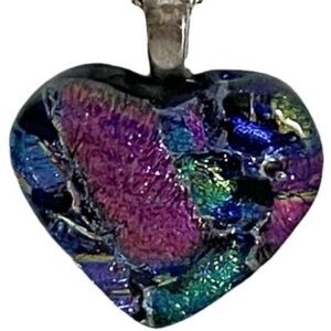 Artisan Handmade Glass Heart Pendant Charm